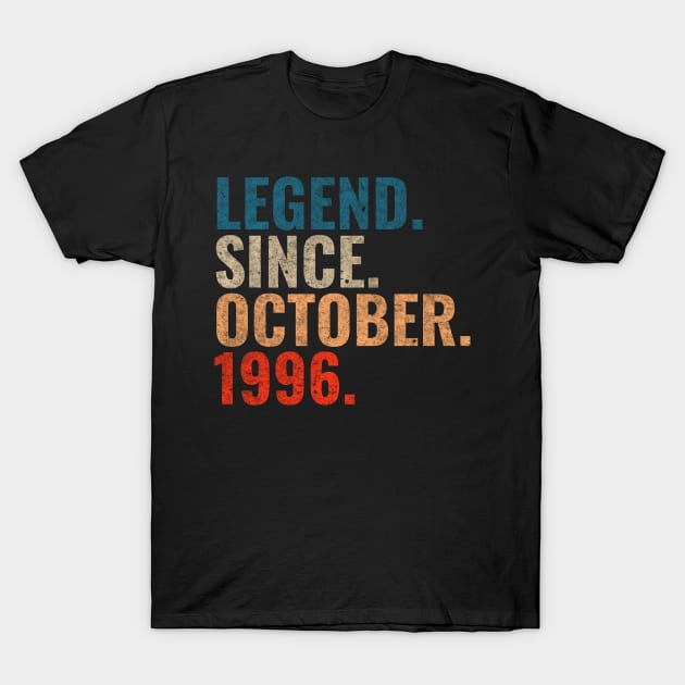 Legend since October 1996 Retro 1996 birthday shirt T-Shirt by TeeLogic